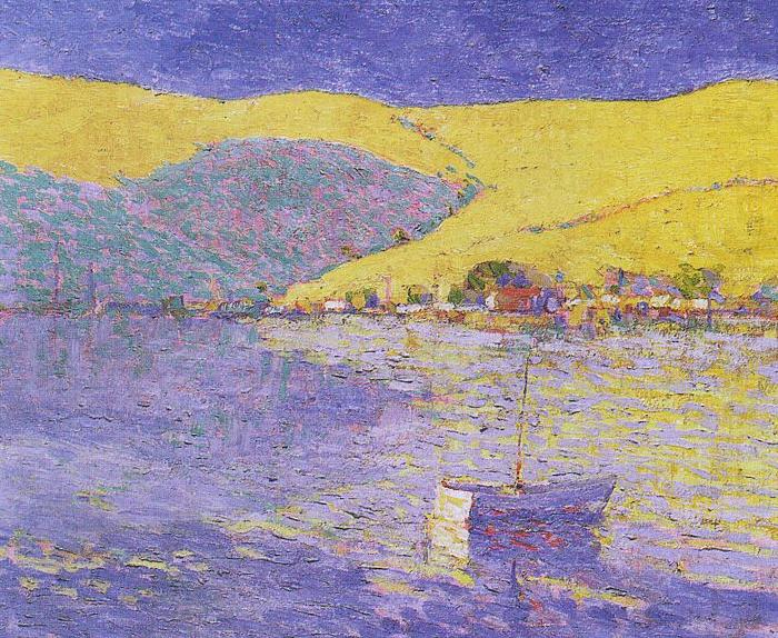 Seldon Connor Gile Boat and Yellow Hills china oil painting image